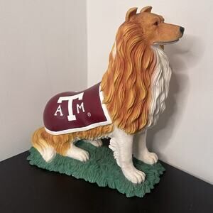 Texas A&M Aggies Reveille Football Mascot 10.5” Large Figurine Rough Collie Dog